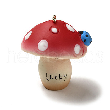 Mushroom Resin Big Pendants CRES-B013-A01-1