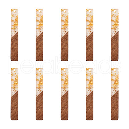 Resin & Walnut Wood Big Pendants RESI-TAG0001-02-1