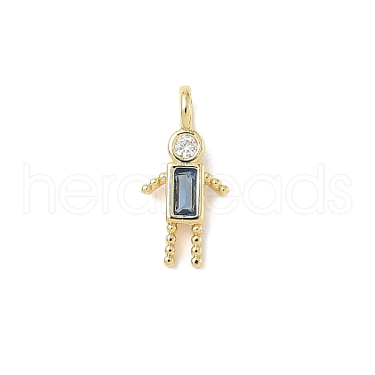 Brass Micro Pave Cubic Zirconia Pendants ZIRC-I356-17G-A08-1
