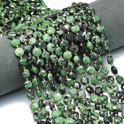 Natural Ruby in Zoisite Beads Strands G-C116-A68-02-1