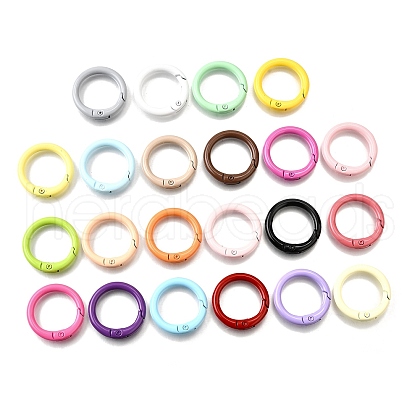 Spray Painted Alloy Spring Gate Rings PALLOY-A022-01C-1