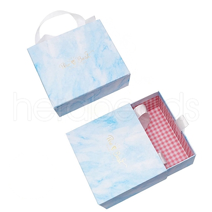 Rectangle with Marble Pattern Paper Drawer Boxes CARB-P002-03B-03-1