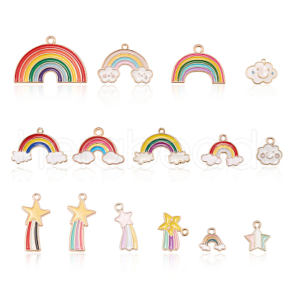 Alloy Enamel Big Pendants ENAM-CJ0001-10-1