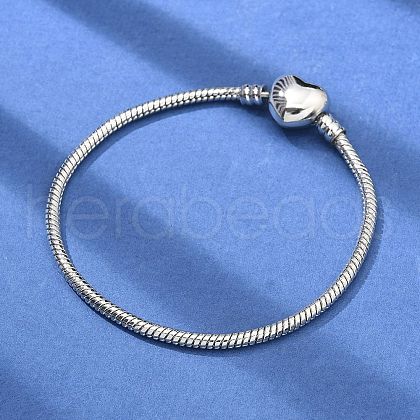 Brass Snake Chains Link Bracelets for Women BJEW-G736-02P-1