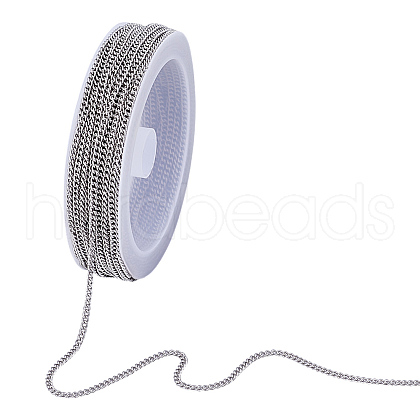 Unicraftale 10M 304 Stainless Steel Curb Chains CHS-UN0001-34-1