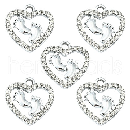 Alloy Rhinestone Pendants ALRI-YW0001-03-1