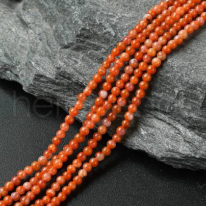Natural South Red Agate Beads Strands G-B090-A04-01-1