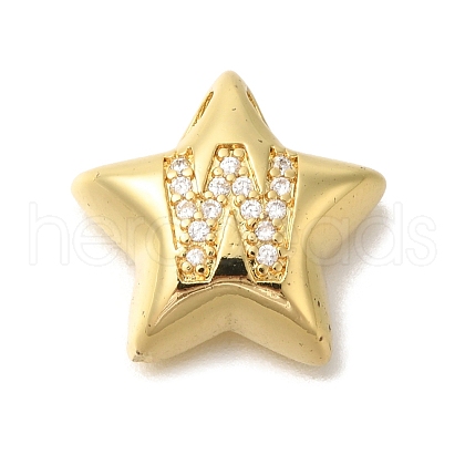 Rack Plating Brass Micro Pave Cubic Zirconia Pendants KK-I722-05G-W-1