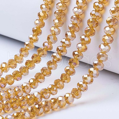Electroplate Glass Beads Strands EGLA-A034-T2mm-B05-1