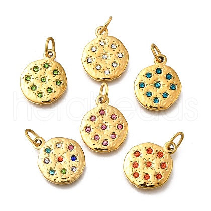 304 Stainless Steel Rhinestone Pendants STAS-R159-54G-1