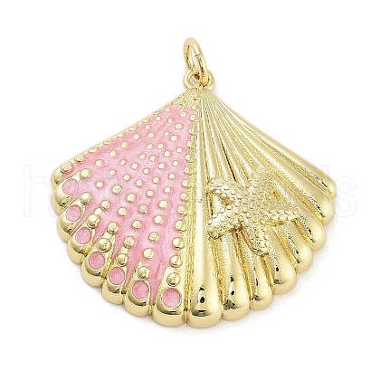 Rack Plating Brass Enamel Pendants KK-Z064-01G-01-1