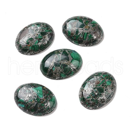 Natural Malachite Cabochons G-E464-42T-1