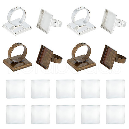 Unicraftale DIY Blank Finger Ring Making Kits DIY-UN0005-74-1