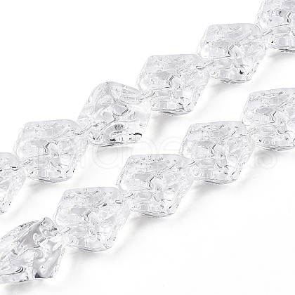 Transparency Glass Beads Strands GLAA-T023-14-1