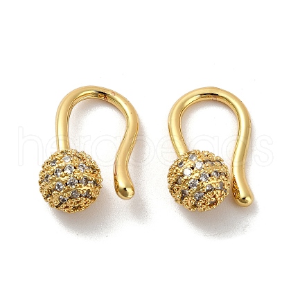 Rack Plating Brass Micro Pave Cubic Zirconia Dangle Earring EJEW-C086-15G-1