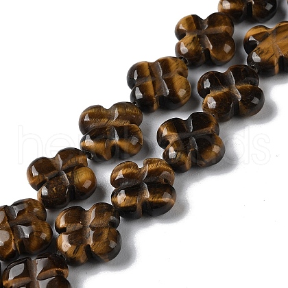 Natural Tiger Eye Beads Strands G-M418-D04-01-1