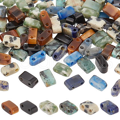   120Pcs 6 Styles Natural Mixed Gemstone Beads G-PH0002-50-1