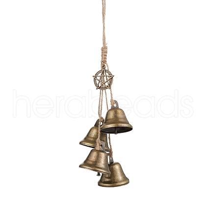 Iron Bell Pendant Decoration HJEW-JM02241-1