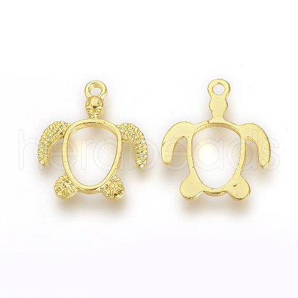 Tibetan Style Alloy Open Back Bezel Pendants TIBE-S308-33G-1
