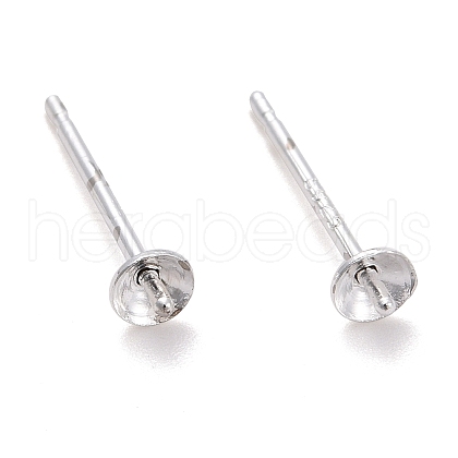 925 Sterling Silver Post Stud Earring Settings STER-Z002-01D-S-1