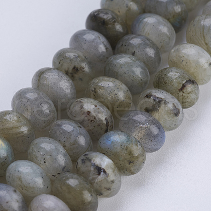 Natural Labradorite Beads Strands G-P354-01-8x5mm-1