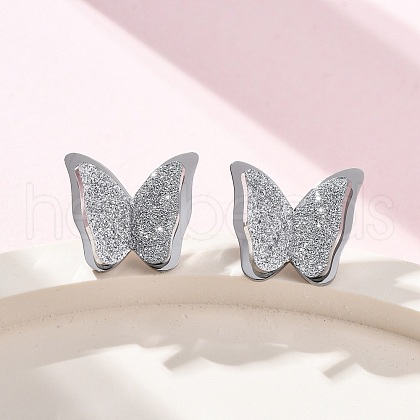 Tarnish Resistant 304 Stainless Steel Stud Earrings EJEW-H367-19P-1