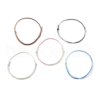 Dyed Gradient Color Adjustable Nylon Thread Cord Braided Bracelet Making AJEW-JB01161-1
