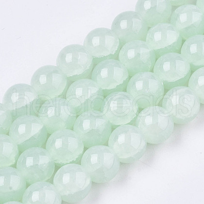 Imitation Jade Glass Beads GLAA-S192-001E-1