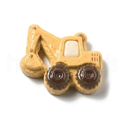 Vehicle Theme Opaque Resin Cabochons RESI-C056-03E-1