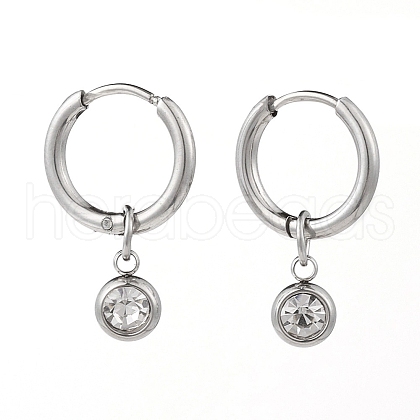 304 Stainless Steel Huggie Hoop Earrings X-EJEW-JE04449-02-1