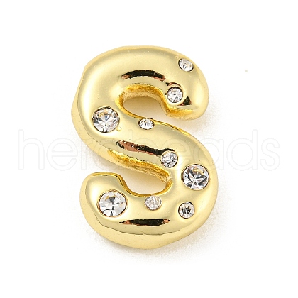 Brass Micro Pave Clear Cubic Zirconia Pendants KK-E093-04G-S-1