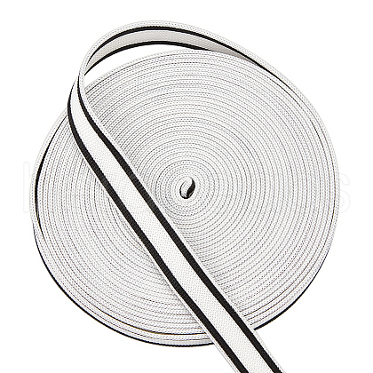 Cotton & Silk Blended Yarns Stripe Ribbon for Handle OCOR-WH0085-71D-1