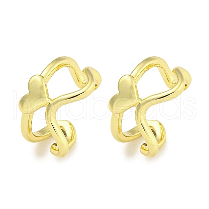 Brass Cuff Earrings EJEW-C104-006G-1