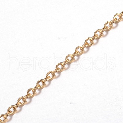 3.28 Feet Ion Plating(IP) 304 Stainless Steel Cable Chains X-CHS-P002-11G-0.5MM-1