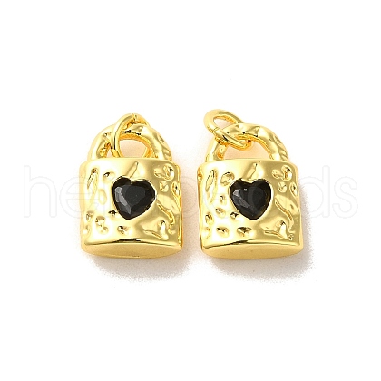Brass Micro Pave Cubic Zirconia Pendants KK-H461-06G-04-1