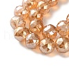 Transparent Electroplate Glass Beads Strands EGLA-N002-34H-F01-3