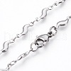 304 Stainless Steel Link Chains Necklaces NJEW-F242-02P-3