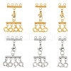 6Pcs 6 Styles Multi-Strand 304 Stainless Steel Lobster Claw Clasps FIND-AB00012-1