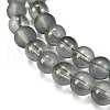 Frosted Transparent Glass Bead Strands X1-GLAA-P065-8mm-12-4