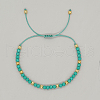 Adjustable Glass Braided Bead Bracelets XA7539-3-1
