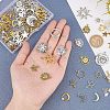 SUPERFINDINGS 2 Bags 2 Colors Tibetan Style Pendants FIND-FH0003-66-3