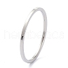 Non-Tarnish 1mm Polished Plain Dome Finger Ring for Girl Women RJEW-C012-02A-P-3