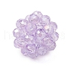 7Pcs 7 Colors Baking Painted Glass Pendants PALLOY-JF03690-5