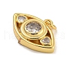 Rack Plating Brass Micro Pave Cubic Zirconia Pendants KK-C074-15G-02-2