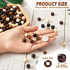 Craftdady 400Pcs 2 Style Natural Wood Beads WOOD-CD0001-32-3