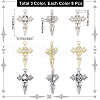 SOFPLATE 24Pcs 3 Colors Alloy with Rhinestone Pendants FIND-SP0001-91-2