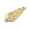 Brass Micro Pave Cubic Zirconia Pendants KK-U047-07G-04-2