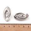304 Stainless Steel Shell Pearl Stud Earrings EJEW-U051-08P-5