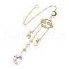 Faceted Glass Sun Catcher Pendant Decorations AJEW-A037-11G-1