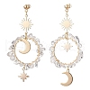 Vintage Natural Quartz Crystal Ear Studs EJEW-JE05806-01-1